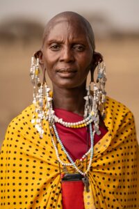 Masai people living near Masai Mara