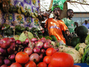 vegetables in Uganda local market